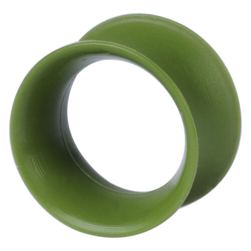 Oliivinvihreä 5,0 mm Kaos Softwear silikonitunneli valkoisella taustalla