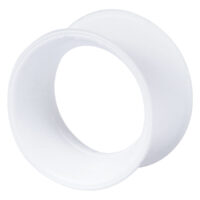 Kaos Softwear Skin Tunnel 5,0 mm Valkoinen Valkoinen Kaos Softwear Skin Tunnel silikonista, 5,0 mm koko, valkoisella taustalla