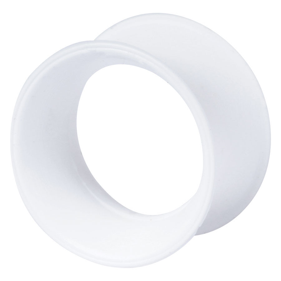 Kaos Softwear Skin Tunnel 5,0 mm Valkoinen Valkoinen Kaos Softwear Skin Tunnel silikonista, 5,0 mm koko, valkoisella taustalla
