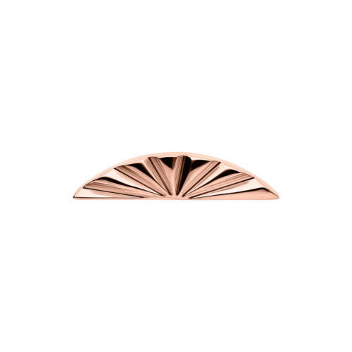 Push Fit Riffled Half Oval Attachment - Ruusukultainen metalli