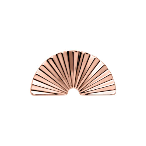 Push Fit Riffled Half Circle Attachment - Ruusukultainen metalli
