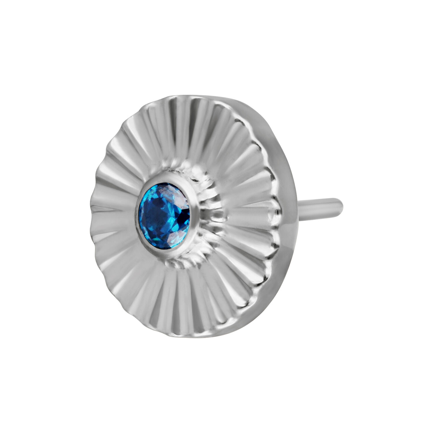 Valkokultainen lisäosa turkoosilla kristallilla Hopeinen lisäosa turkoosilla kristallilla valkoisella taustalla