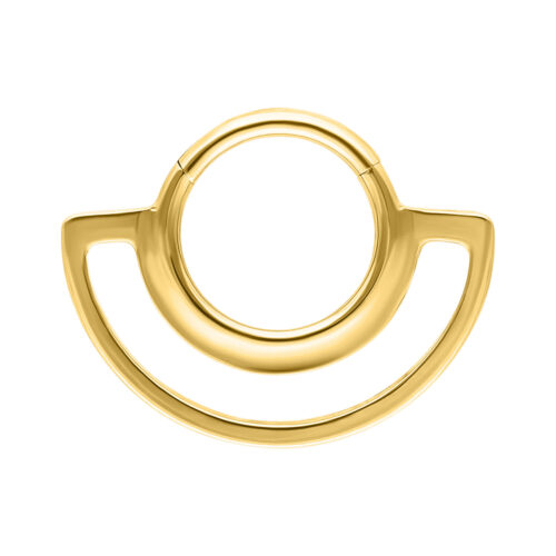 Kultainen Dual Ring Clicker valkoisella taustalla