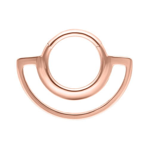 Dual Ring Clicker -Lävistyskoru - Ruusukultainen metalli