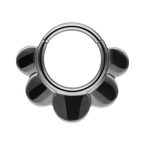Half Flower Clicker - Musta metalli