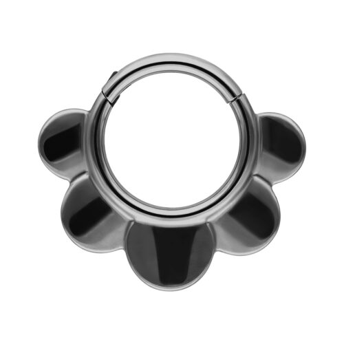 Half Flower Clicker - Musta metalli