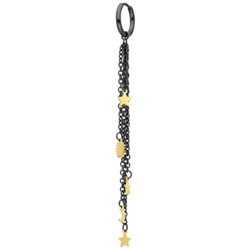 Mystic Night Dangling Hoops Pair (pari)