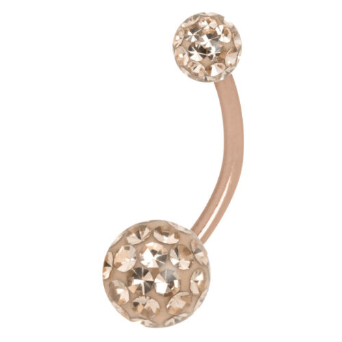 Sealed Multi Jewelled Bananabell aprikoosissa, 8,0 mm pitkä, valkoisella taustalla