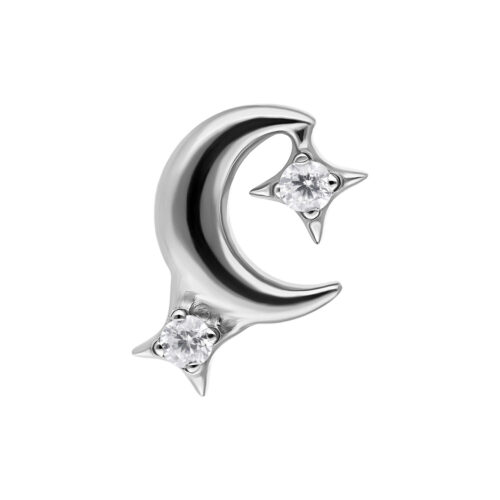 Push Fit Moon with Crystal -koristeosa