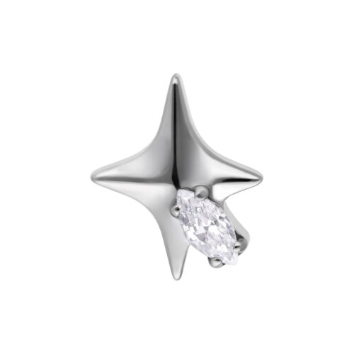 Push Fit Star with Crystal -koristeosa