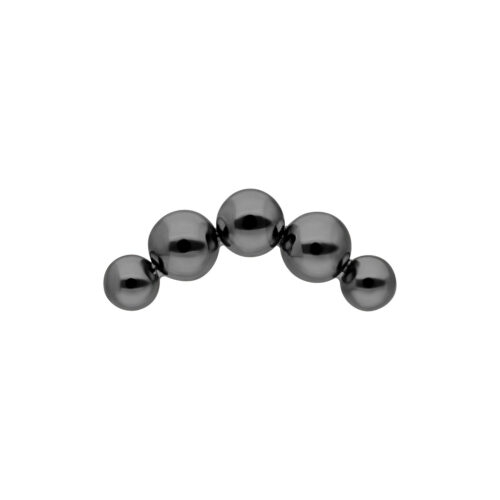 Push Fit Curved Ball - koristeosa - Musta metalli