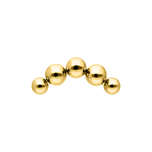 Push Fit Curved Ball - koristeosa - Kultainen metalli