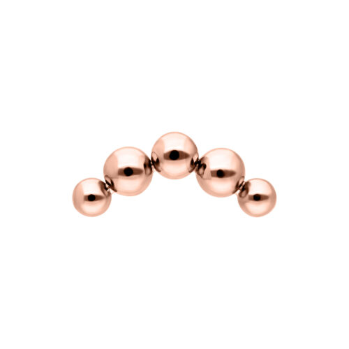 Push Fit Curved Ball - koristeosa - Ruusukultainen metalli
