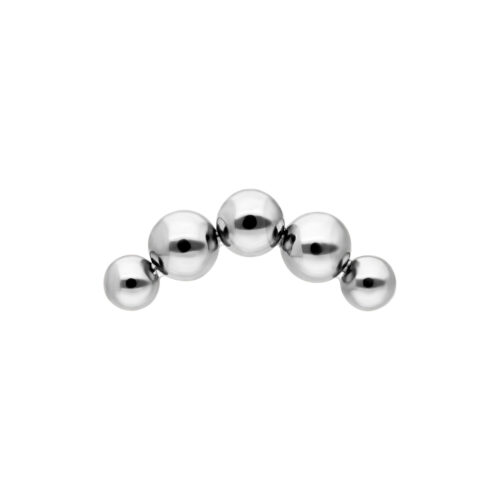Push Fit Curved Ball - koristeosa - Hopeinen metalli