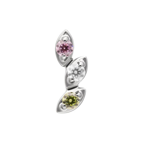 Push Fit Peridot Blush Cascade Attachment - Hopeinen metalli